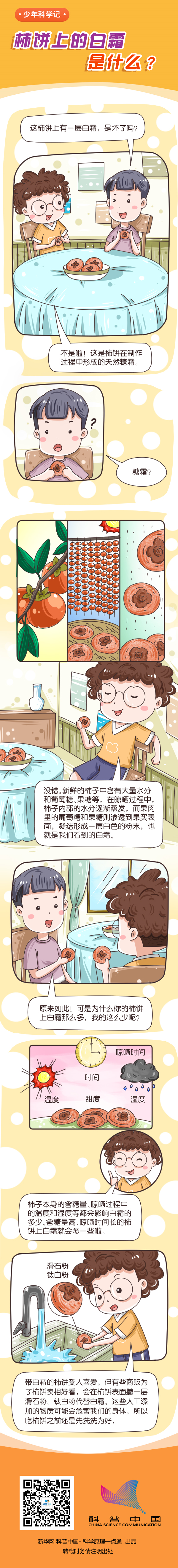 柿饼上的白霜是什么？